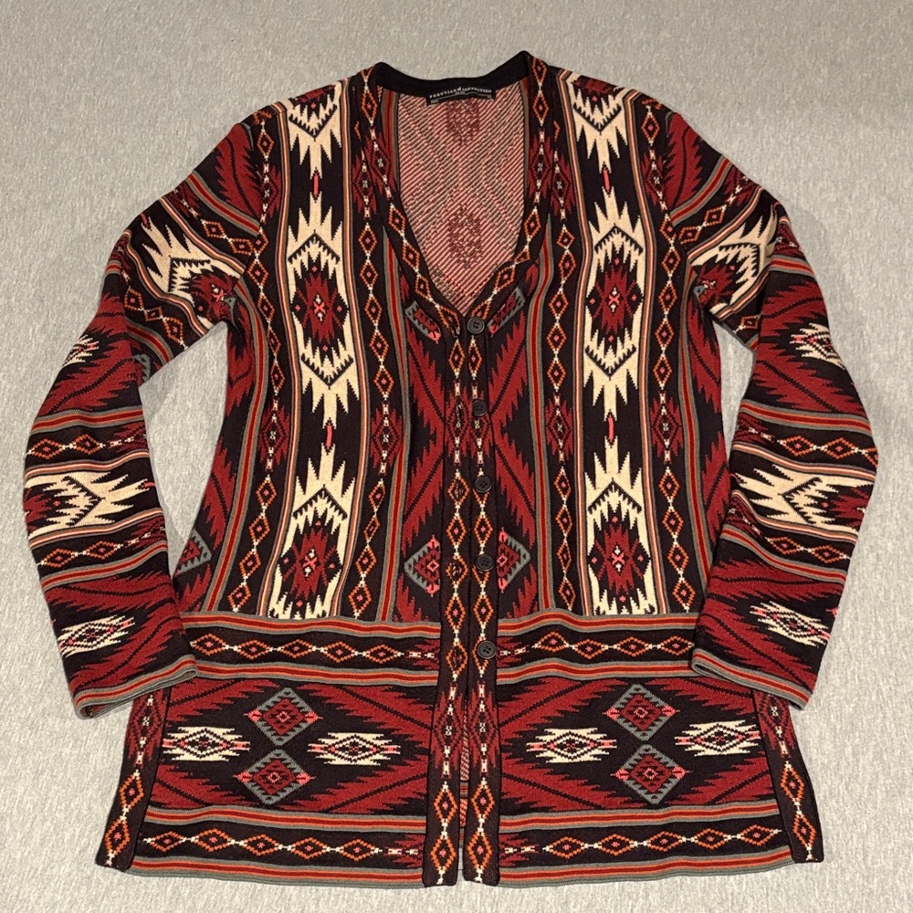 Peruvian Connection Cardigan 100% Pima Cotton - Southwestern Aztec Vintage Boho
